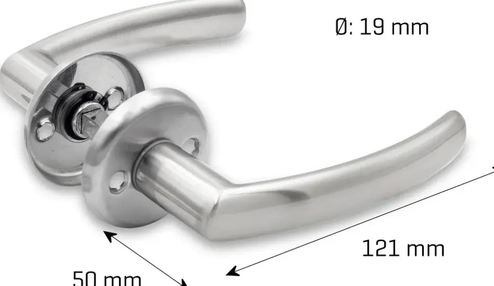 Dörrhandtag aluminium 19 mm - Libra
