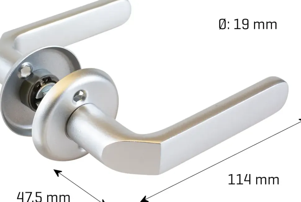 Dörrhandtag aluminium 19 mm - Mira