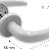 Dörrhandtag plast 19 mm – grå