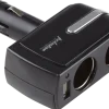 Dubbeluttag med 1 usb till bil
