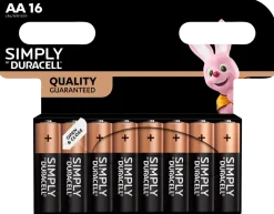 DURACELL Simply Batteri AA 16-pack