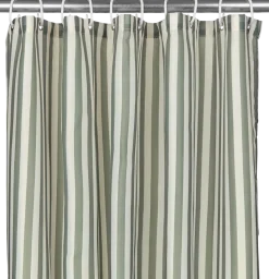 Duschdraperi 140 x 200 cm – Grön randigt