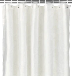 Duschdraperi 140 x 200 cm - Vit/sand
