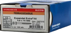 EXPANDET Rostfri A4 trallskruv 4,8 x 75 mm 100 st.