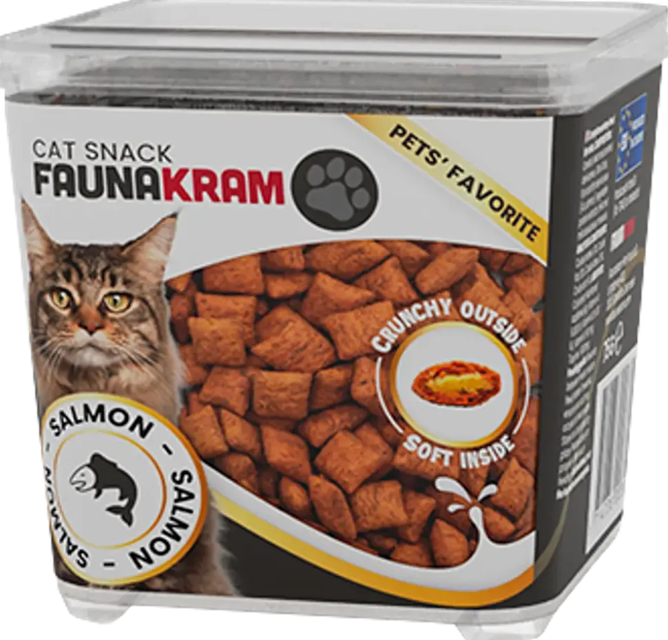 Faunakram kattgodis laxbitar 75 g