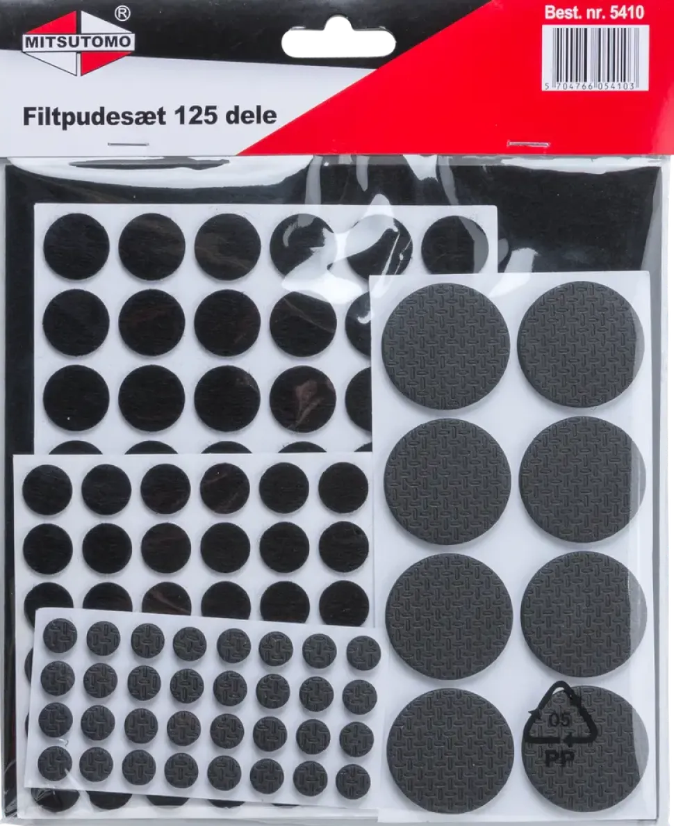 Filttassar 125 delar svart
