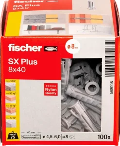 Fischer Uni plugg SX plus 8 x 40 mm 100 st.