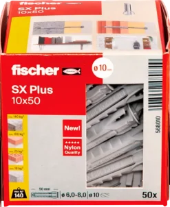Fischer Uni plugg SX plus 10 x 50 mm 50 st.