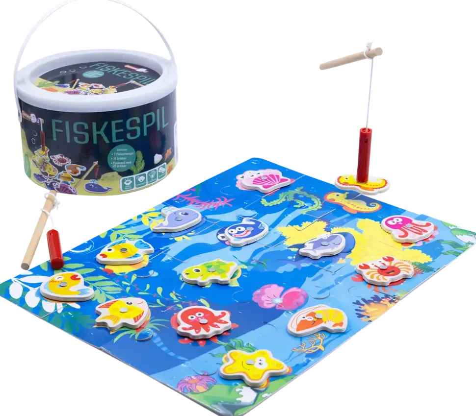 Fiskespel med 2 spön