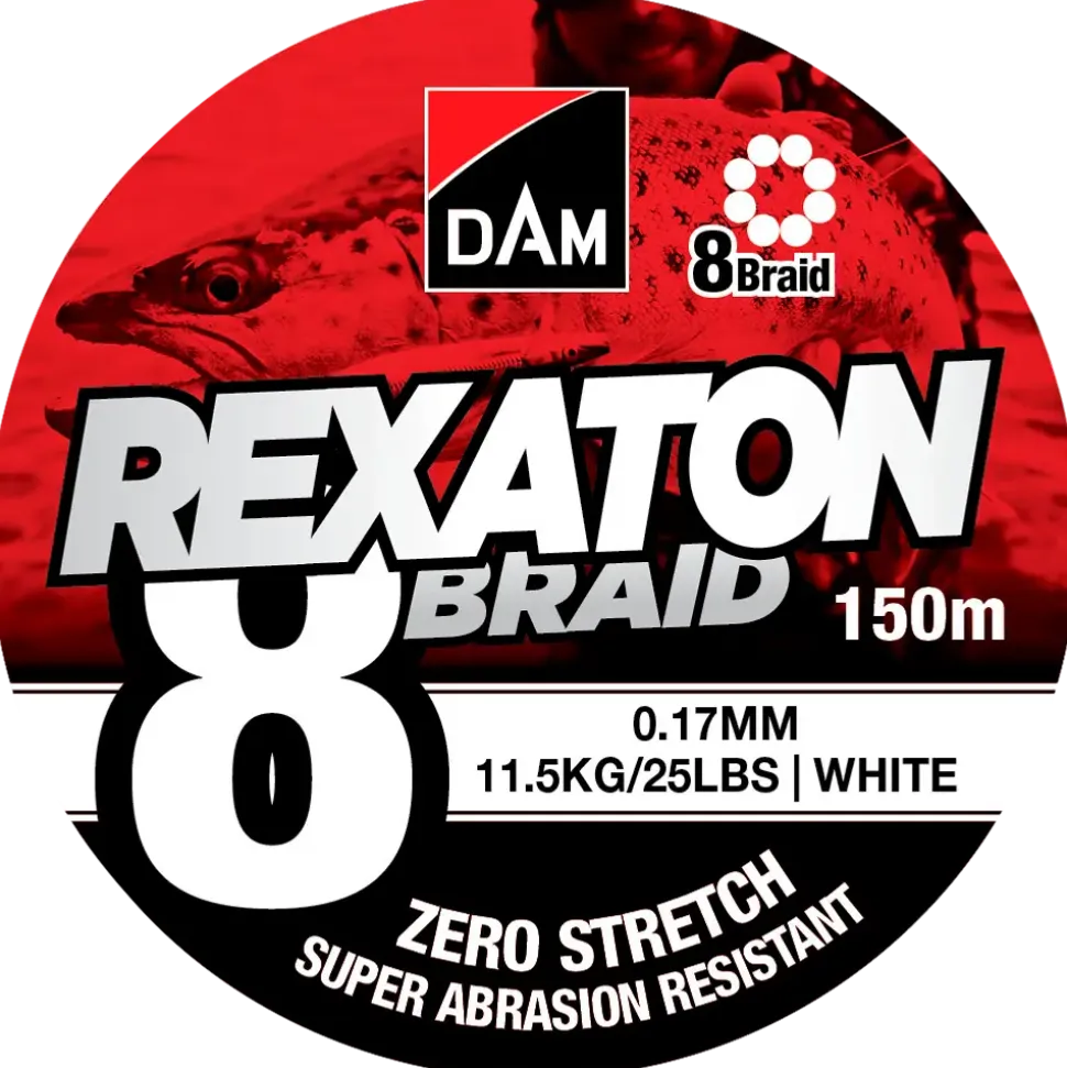 Flätlina 8 braid 150m 0,17mm - vit