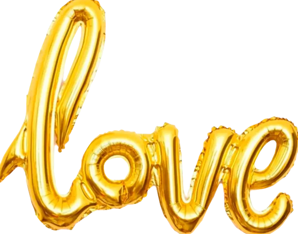 Folieballong 71 cm guld - Love