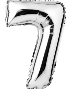 Folieballong H. 35 cm silver - nr 7