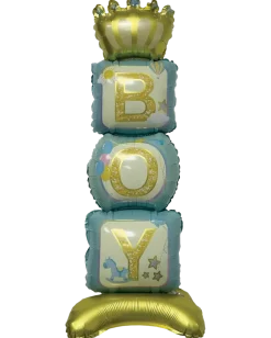 Folieballong på fot 80 cm - ”Boy”