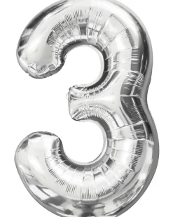 Folieballong Silver 86 cm - Nr. 3