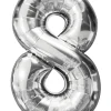 Folieballong Silver 86 cm - Nr 8