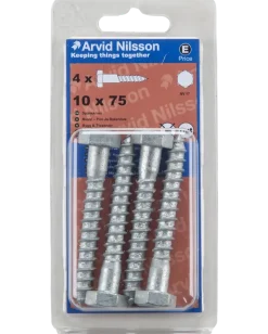 FRANSK TRÄSKRUV 10X75 4 ST