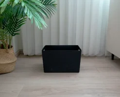 Förvaringskorg plast L svart