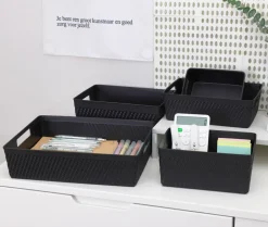 Förvaringskorg plast mini svart