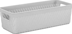 Förvaringskorg plast 24x10 grå