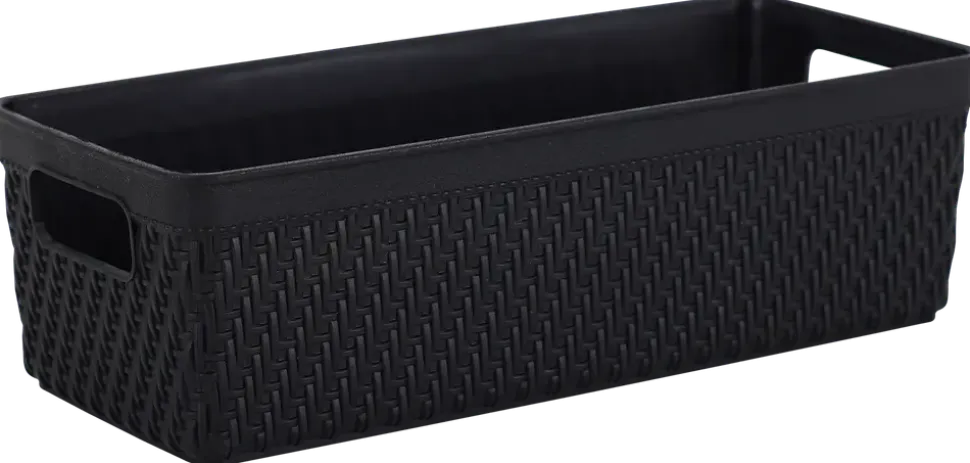 Förvaringskorg plast 24x10 svart