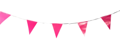 Girlang med vimplar 4 m fuchsia