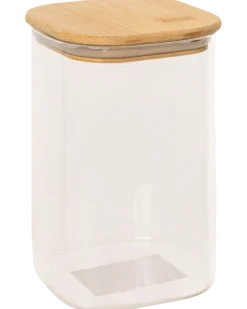 Glasburk med trälock 1,1 liter