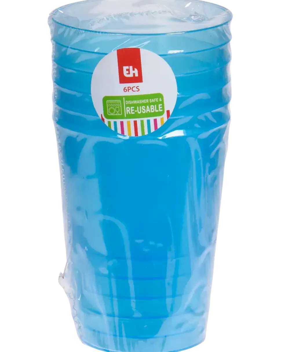 Glas 28 cl återanvändbart 6-pack - olika färger