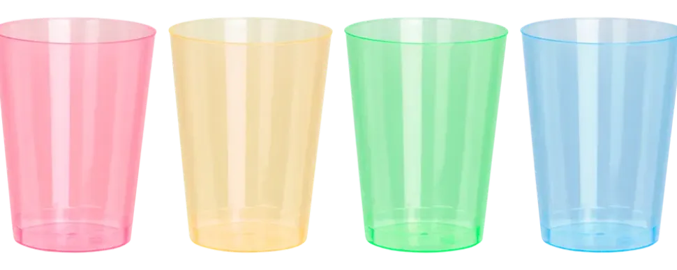 Glas 28 cl återanvändbart 6-pack - olika färger