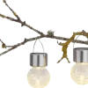 Glaskula med solcell 2-pack