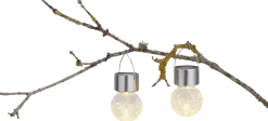Glaskula med solcell 2-pack