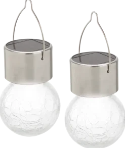Glaskula med solcell 2-pack