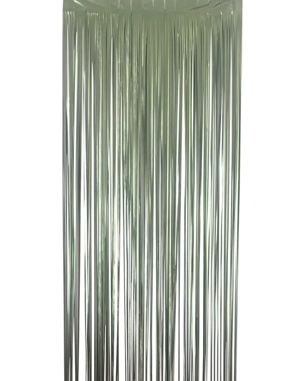 Glitterdraperi matt grön - 250 cm