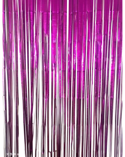 Glitterdraperi matt lila - 250 cm