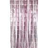 Glitterdraperi matt rosa - 250 cm