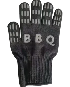 Grillhandske med silikon - svart