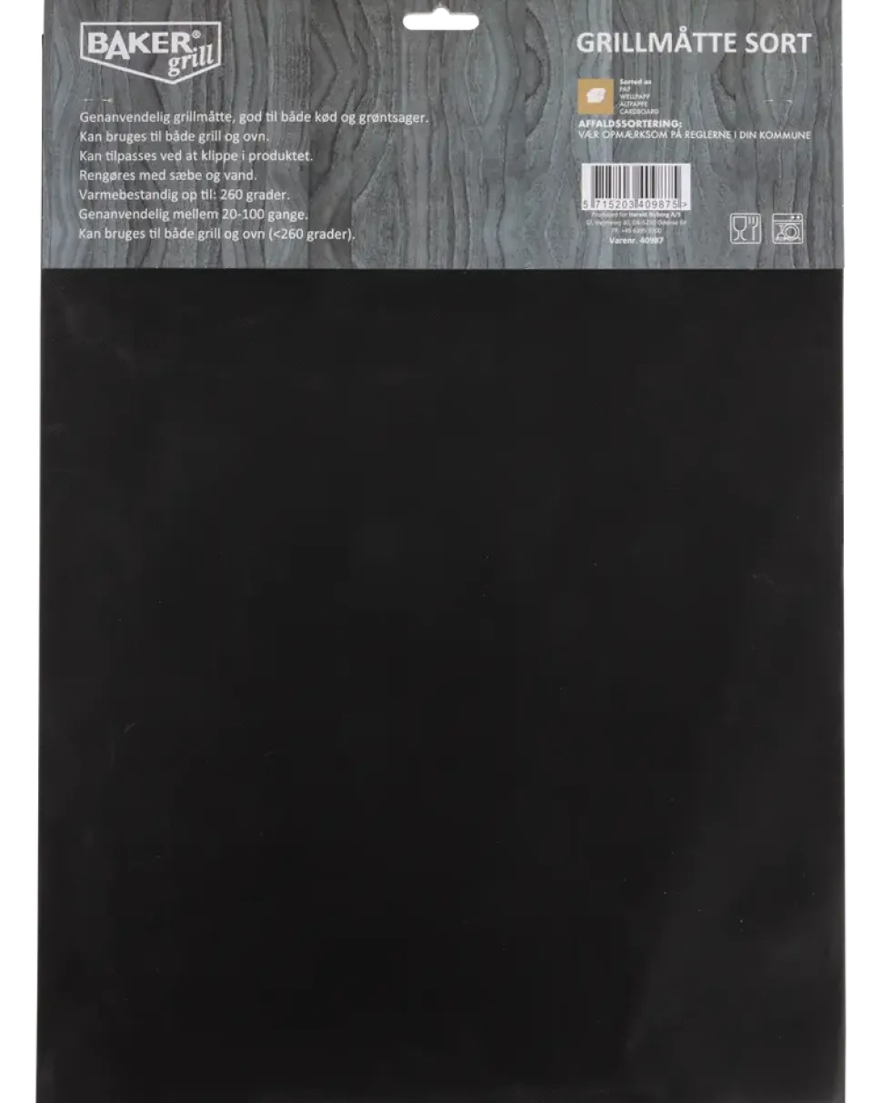 Grillmatta svart 34 x 45,5 cm