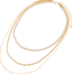 Halsband 3 st - guld