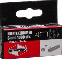 Häftklammer 6 mm 1000 st/pkt