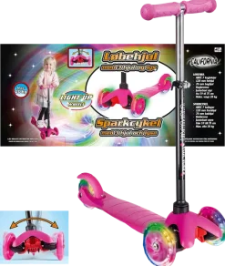3-hjulig sparkcykel – Rosa