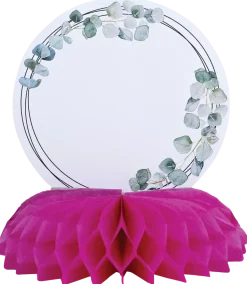 Honeycomb med skylt fuchsia