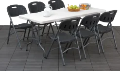 Hopfällbar stol svart