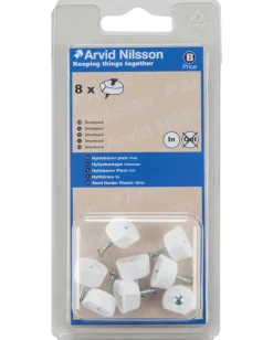 HYLLBÄRARE PLAST VIT 8 ST