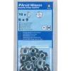 ISLAGSMUTTER TILL TRÄ 6X9 10ST