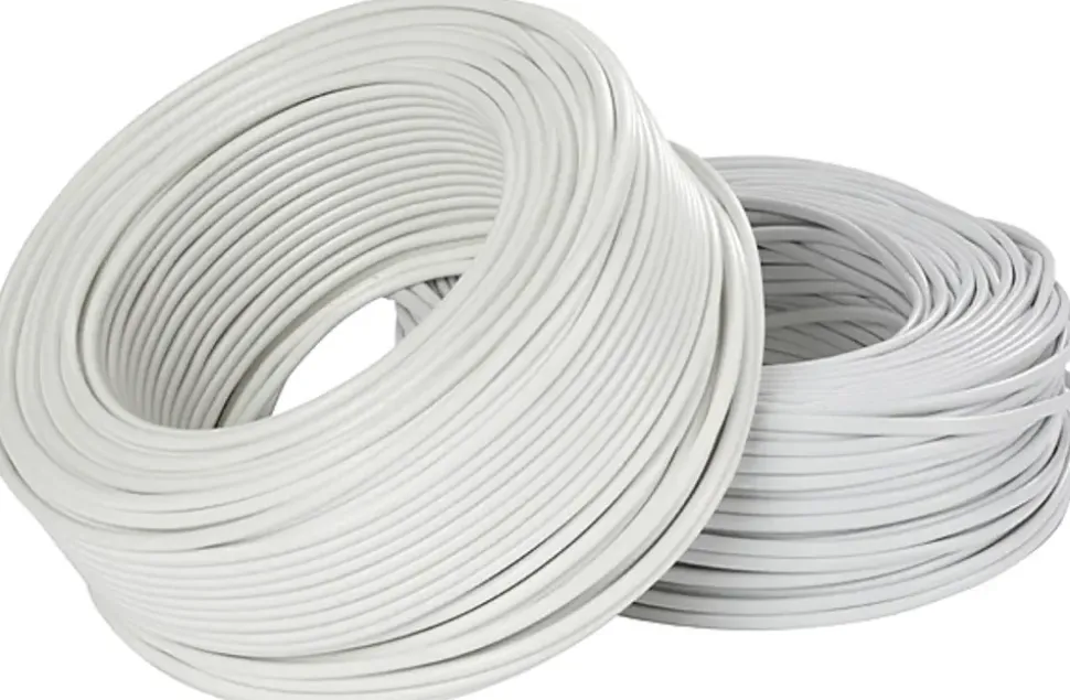 Kabel platt 2 x 0,75 mm² - vit