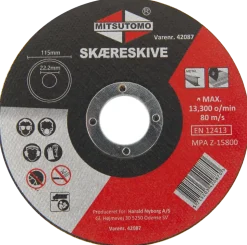 Kapskiva Ø115 x 1 mm