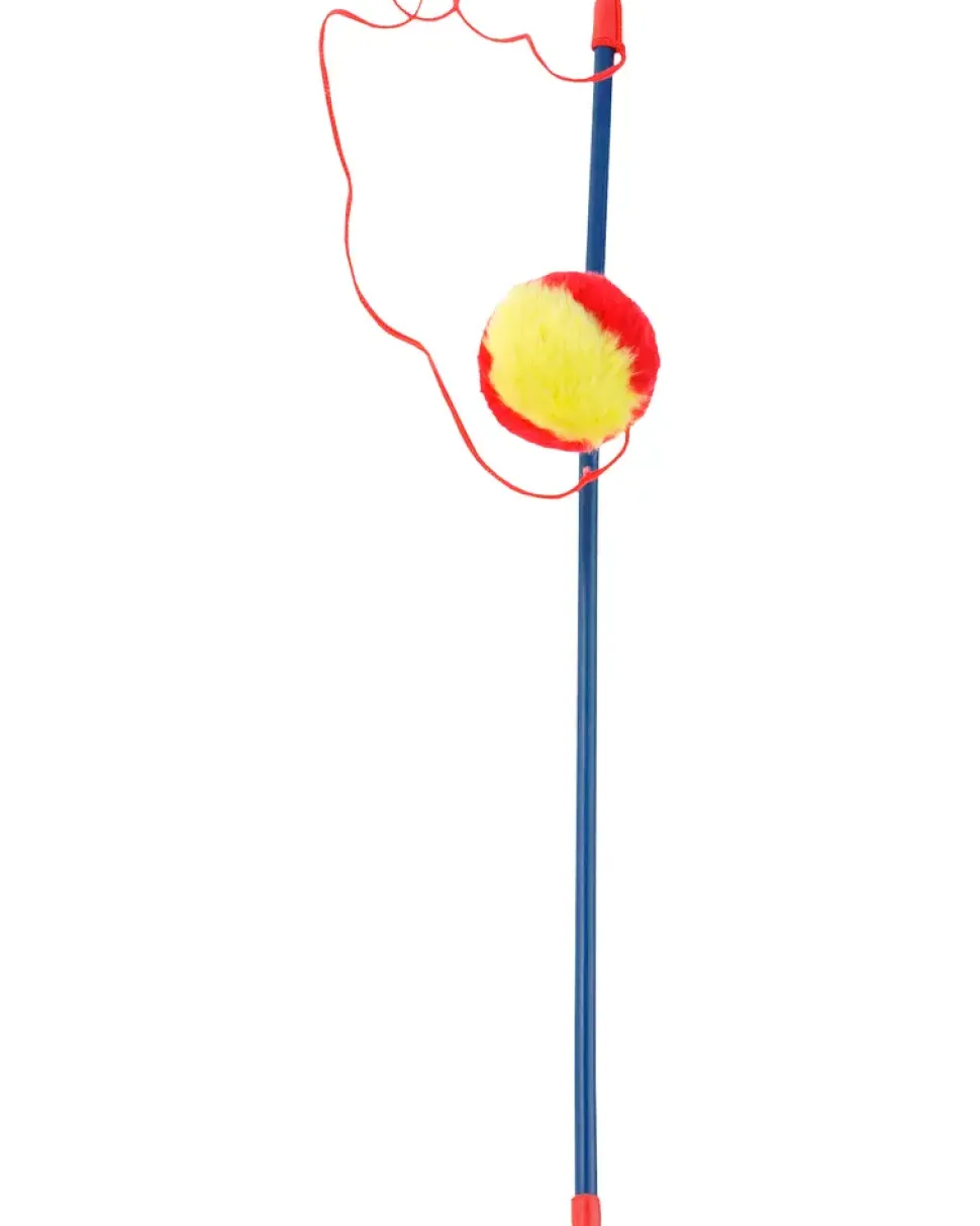 Kattleksak boll på pinne 45 cm