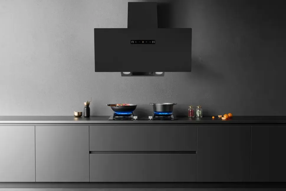 Köksfläkt TV13K90BL svart 90 cm