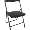Klappstol svart PVC
