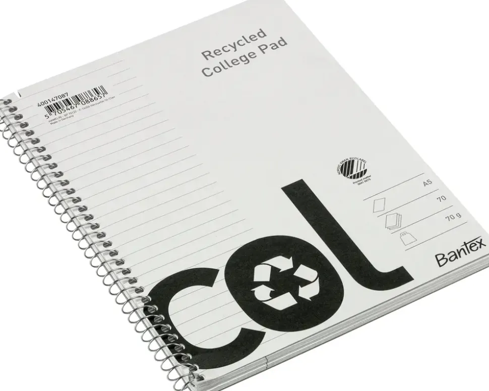 Kollegieblock A5 Linjerat ECO