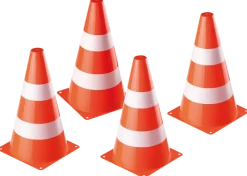 Koner plast 23 cm 4-pack